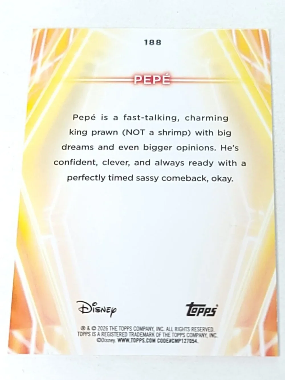 Pepe Topps 2026 Disney Neon Holo Parallel Refractor Limited 28/99 - Picture 5 of 5